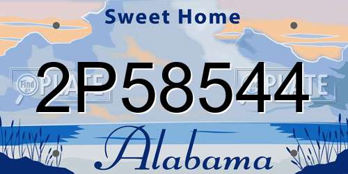 2P58544 Alabama License Plate