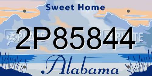 2P85844 Alabama License Plate
