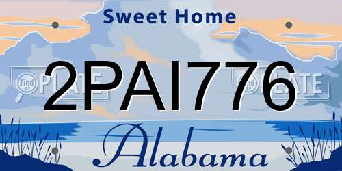 2PAI776 Alabama License Plate