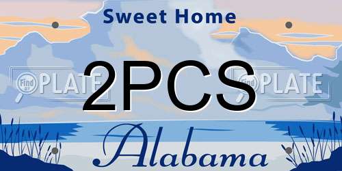 2PCS Alabama License Plate