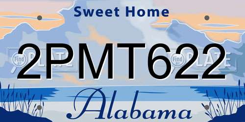 2PMT622 Alabama License Plate
