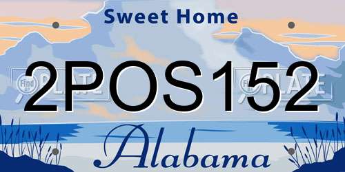 2POS152 Alabama License Plate