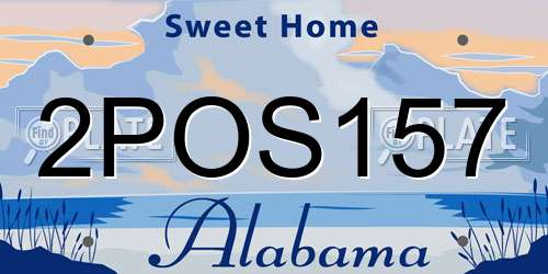 2POS157 Alabama License Plate