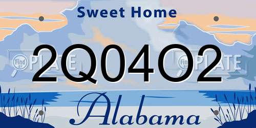 2Q04O2 Alabama License Plate