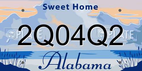 2Q04Q2 Alabama License Plate