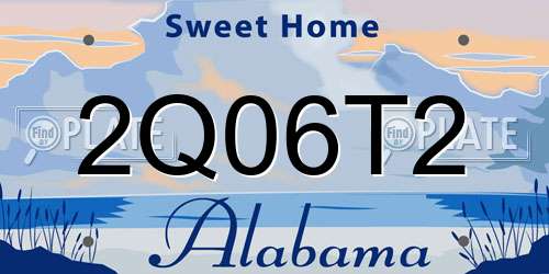 2Q06T2 Alabama License Plate
