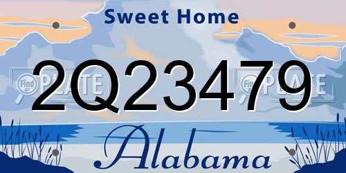 2Q23479 Alabama License Plate