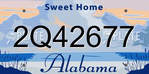 2Q42677 Alabama License Plate