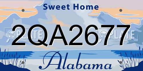 2QA2677 Alabama License Plate