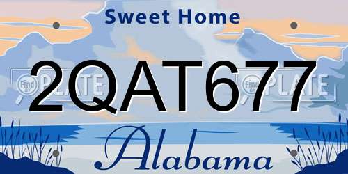 2QAT677 Alabama License Plate
