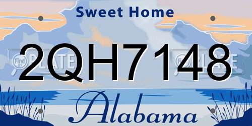 2QH7148 Alabama License Plate