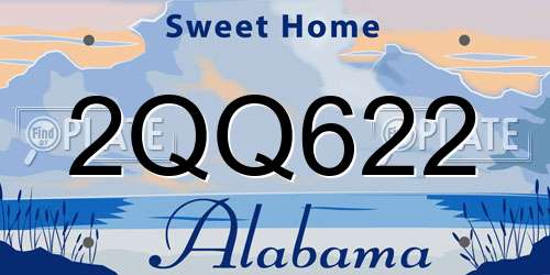 2QQ622 Alabama License Plate