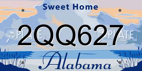 2QQ627 Alabama License Plate