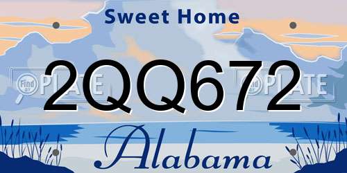 2QQ672 Alabama License Plate