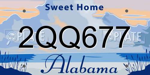 2QQ677 Alabama License Plate