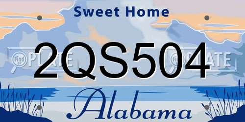 2QS504 Alabama License Plate
