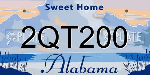 2QT200 Alabama License Plate