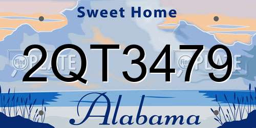 2QT3479 Alabama License Plate