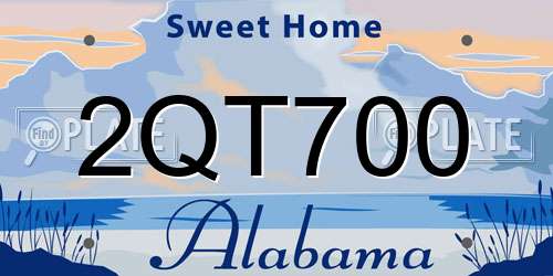 2QT700 Alabama License Plate