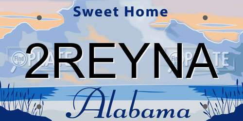2REYNA Alabama License Plate