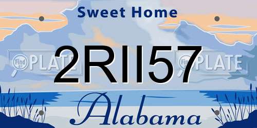 2RII57 Alabama License Plate