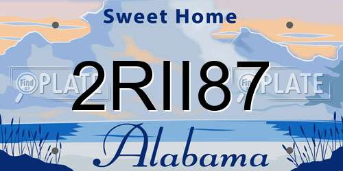 2RII87 Alabama License Plate