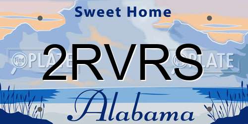 2RVRS Alabama License Plate