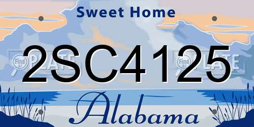 2SC4125 Alabama License Plate