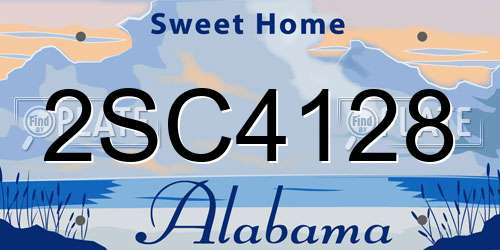 2SC4128 Alabama License Plate