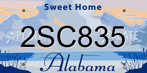 2SC835 Alabama License Plate