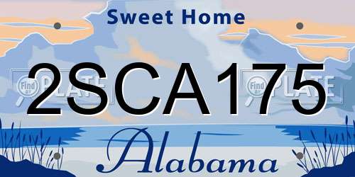 2SCA175 Alabama License Plate