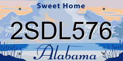 2SDL576 Alabama License Plate