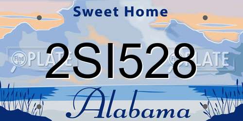 2SI528 Alabama License Plate