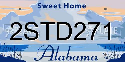 2STD271 Alabama License Plate