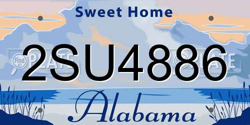 2SU4886 Alabama License Plate