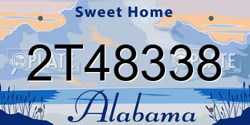 2T48338 Alabama License Plate