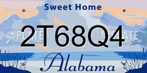 2T68Q4 Alabama License Plate