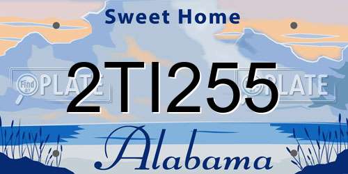2TI255 Alabama License Plate