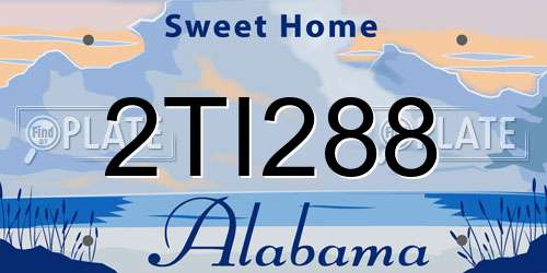 2TI288 Alabama License Plate