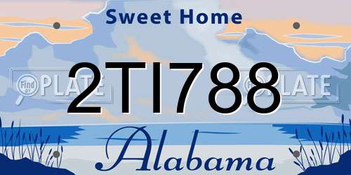 2TI788 Alabama License Plate