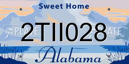 2TII028 Alabama License Plate