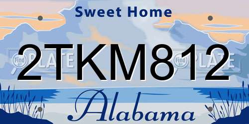 2TKM812 Alabama License Plate
