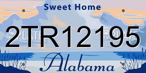 2TR12195 Alabama License Plate
