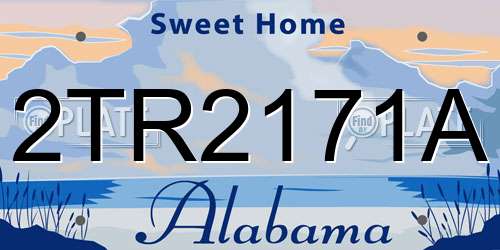2TR2171A Alabama License Plate