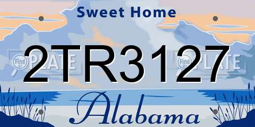 2TR3127 Alabama License Plate