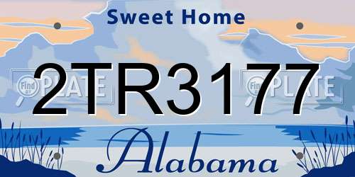2TR3177 Alabama License Plate