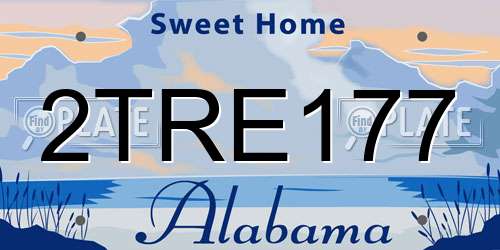 2TRE177 Alabama License Plate