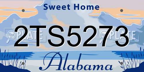 2TS5273 Alabama License Plate