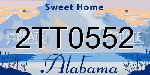 2TT0552 Alabama License Plate