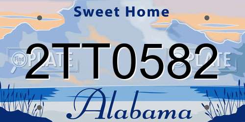 2TT0582 Alabama License Plate